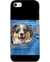 Load image into Gallery viewer, Australian Shepherd In Denim Pocket Gift For Dog Lovers Phone case
