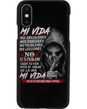 Load image into Gallery viewer, Mi Vida Mis Decidiones Mis Errores Mis Problems Mis Leciones Phone case
