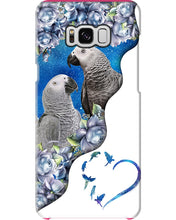 Load image into Gallery viewer, Magical Gray Couple African Parrot Gift For Bird Lovers Phone case
