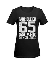 Load image into Gallery viewer, Fabrique En 66 55 Ans D’Excellence Custom Design Gift For Friends Ladies Tee
