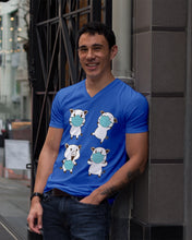 Load image into Gallery viewer, Pig Pandemic Essential Stay At Home Unique Custom Design Guys V-Neck
