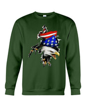 Load image into Gallery viewer, Eagle Giant Scratch USA Flag Gift For Women Sweatshirt
