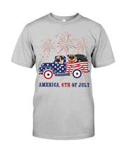 Load image into Gallery viewer, America 4th Of July Truck Pug Gift For Dog Lovers Guys Tee

