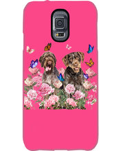 Load image into Gallery viewer, German Wirehaired Pointer With Peonies Gift For Dog Lovers Phone case
