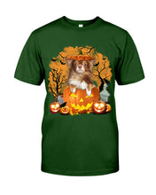 Load image into Gallery viewer, Chihuahua Book Pumpkin Halloween Gift For Dog Lovers Guys Tee
