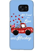 Load image into Gallery viewer, All I Need Are Love And Hockey Gift For Hockey Players Phone case
