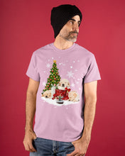 Load image into Gallery viewer, Funny Golden Retrievers Sleep In Red Boots Gift For Dog Lovers Guys Tee
