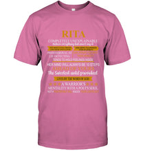 Load image into Gallery viewer, Rita Custom Name Gift A Warrior's Mentality With A Poet's Soul Guys Tee
