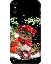 Load image into Gallery viewer, Yorkshire Terrier Loves Drinking Hot Latte Gift For Dog Lovers Phone case
