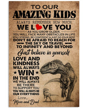 Load image into Gallery viewer, Gift For  Amazing Kids Remember How Much We Love You  Custom Design Vertical Poster
