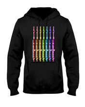 Load image into Gallery viewer, Seven Flute Rainbow Design Gift For Flute Lovers Hoodie
