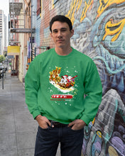 Load image into Gallery viewer, Baseball Xmas Sleigh Loading Gift For Baseball Lovers Sweatshirt
