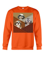 Load image into Gallery viewer, Three Cute Shih Tzu In Bag Gift For Dog Lovers Sweatshirt
