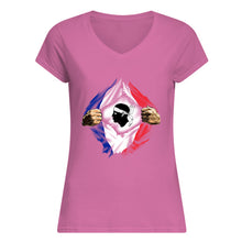 Load image into Gallery viewer, Corse Super Hero Flag Patriot Gift For Men Ladies V-Neck
