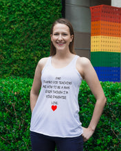 Load image into Gallery viewer, Thanks For Teaching Me How To Be A Man Ladies Flowy Tank
