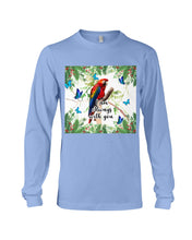 Load image into Gallery viewer, Scarlet Macaw With Butterflies I Am Always With You Gift For Lover Unisex Long Sleeve
