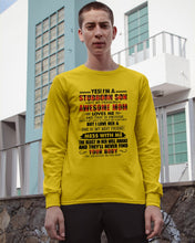 Load image into Gallery viewer, A Stubborn Son Of A Freaking Awesome Mom I Love Her Gift For Mama Unisex Long Sleeve
