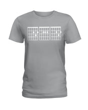 Load image into Gallery viewer, Vintage Funny Guitar Chords Custom Gift For Guitar Lovers Ladies Tee
