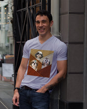 Load image into Gallery viewer, Three Cute Shih Tzu In Bag Gift For Dog Lovers Guys V-Neck
