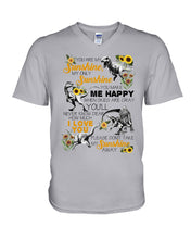 Load image into Gallery viewer, My Only Sunshine Make Me Happy Special Custom Design Guys V-Neck
