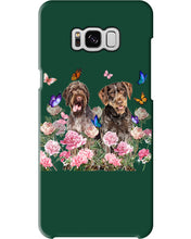 Load image into Gallery viewer, German Wirehaired Pointer With Peonies Gift For Dog Lovers Phone case

