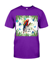 Load image into Gallery viewer, Scarlet Macaw With Butterflies I Am Always With You Gift For Lover Guys Tee

