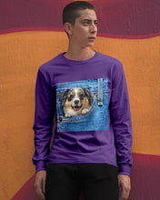 Load image into Gallery viewer, Australian Shepherd In Denim Pocket Gift For Dog Lovers Unisex Long Sleeve
