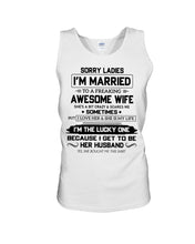 Load image into Gallery viewer, I'm The Lucky One Because I Get To Be Her Husband Gift For Husband Unisex Tank Top
