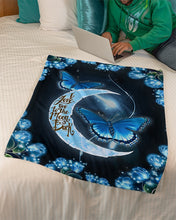 Load image into Gallery viewer, Butterfly Love You To The Moon And Back Trending Fleece Blanket
