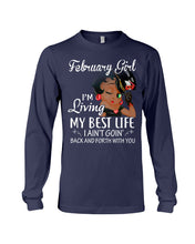 Load image into Gallery viewer, Betty Boop February Girl Living My Best Life Birthday Meaningful Gift Unisex Long Sleeve
