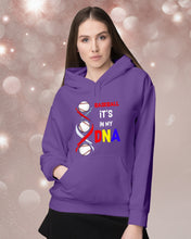 Load image into Gallery viewer, Baseball Be My DNA Gift For Sport Lovers Hoodie

