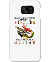 Load image into Gallery viewer, Never Underestimate A 60 Year Old Man Can Play A Guitar Phone case
