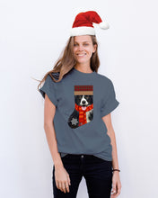 Load image into Gallery viewer, Santa Border Collie In Stock Gift For Dog Lovers Guys Tee
