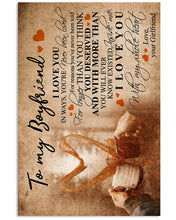 Load image into Gallery viewer, Girlfriend Gift For Boyfriend I Love You With All My Whole Heart Vertical Poster
