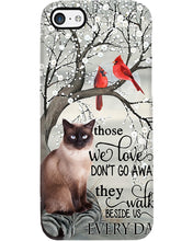 Load image into Gallery viewer, Siamese Cat Red Cardinals Those We Love Phone case
