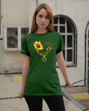 Load image into Gallery viewer, Black Phone Case Sunflower Faith Gift For Christians Guys Tee
