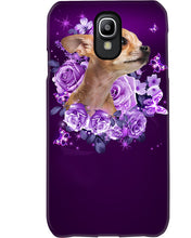 Load image into Gallery viewer, Purple Phone Case With Rose Gift For Chihuahua Lovers Phone case
