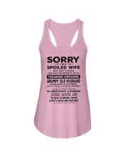 Load image into Gallery viewer, Spoiled Wife Of December Freaking Awesome Grumpy Old Husband For Birthday Gift Ladies Flowy Tank
