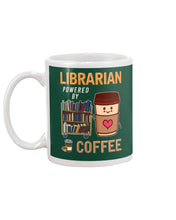 Load image into Gallery viewer, Librarian Powered By Coffee  Custom Design For Book Lovers Mug
