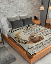 Load image into Gallery viewer, To Me You Are The World Daughter Gift For Loving Mom Sherpa Blanket
