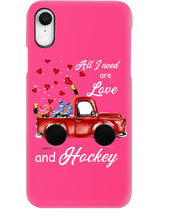 Load image into Gallery viewer, All I Need Are Love And Hockey Gift For Hockey Players Phone case
