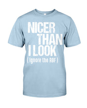 Load image into Gallery viewer, Nicer Than I Look Ignore The RBF  Special Custom Design Guys Tee
