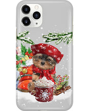 Load image into Gallery viewer, Yorkshire Terrier Loves Drinking Hot Latte Gift For Dog Lovers Phone case
