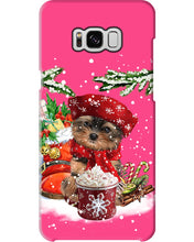 Load image into Gallery viewer, Yorkshire Terrier Loves Drinking Hot Latte Gift For Dog Lovers Phone case
