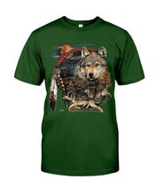 Load image into Gallery viewer, Native Wolf Gift For Wolf Lovers Guys Tee
