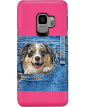 Load image into Gallery viewer, Australian Shepherd In Denim Pocket Gift For Dog Lovers Phone case

