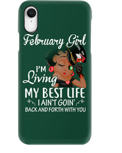 Load image into Gallery viewer, Betty Boop February Girl Living My Best Life Birthday Meaningful Gift Phone case
