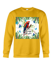 Load image into Gallery viewer, Scarlet Macaw With Butterflies I Am Always With You Gift For Lover Sweatshirt
