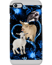 Load image into Gallery viewer, Lovely Phone Case Twinkling Blue Heart Gift For Goat Lovers Phone case
