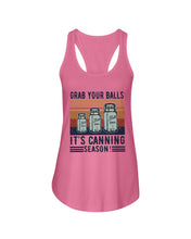 Load image into Gallery viewer, Grab Your Balls It's Canning Season Retro Vintage Ladies Flowy Tank
